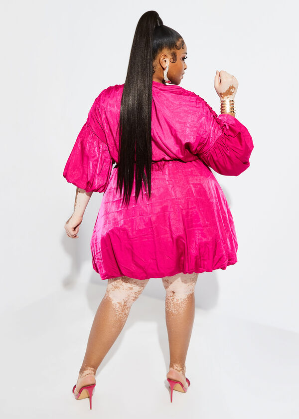 The Giselle Bubble Dress, Fuchsia Red image number 1