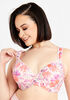 Floral Print Plunge Butterfly Bra, Multi image number 0