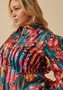 Tropical Print Striped Shirt, Multi image number 4