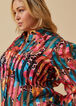Tropical Print Striped Shirt, Multi image number 4