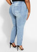 Zip Accent High Waist Skinny, Blue image number 1
