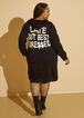 Plus Size late hooded dress plus size graphic tee dress image number 0