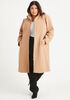 Plus Size Designer Vince Camuto Wool Faux Leather Belted Long Coats image number 0