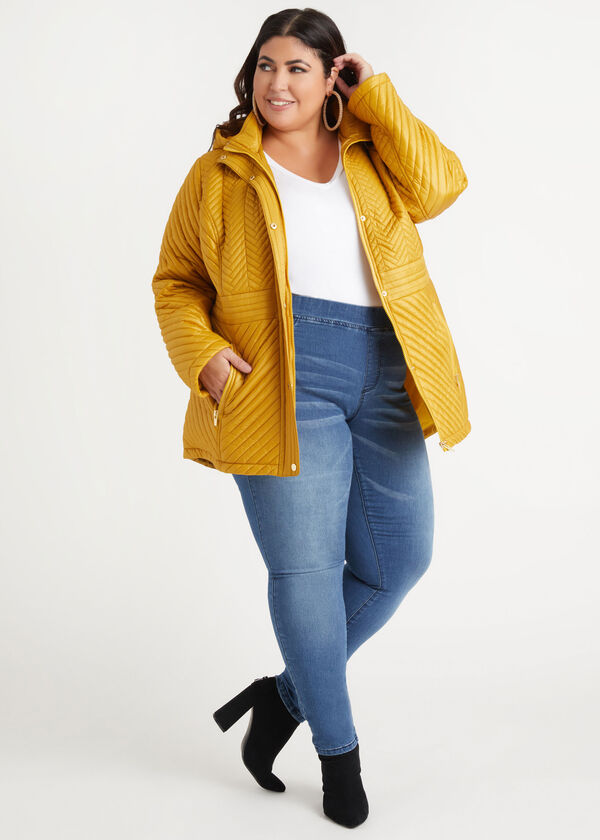 Plus Size Quilted Jacket Plus Size Fall Bomber Jacket image number 0
