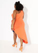 The Shayla Bodycon Dress, Flame Orange image number 1
