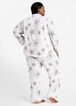 Cats PJ Couture Printed Pant 2pc Set, Ivory image number 1