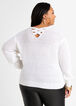 Reversible Knot Back Sweater, White image number 3