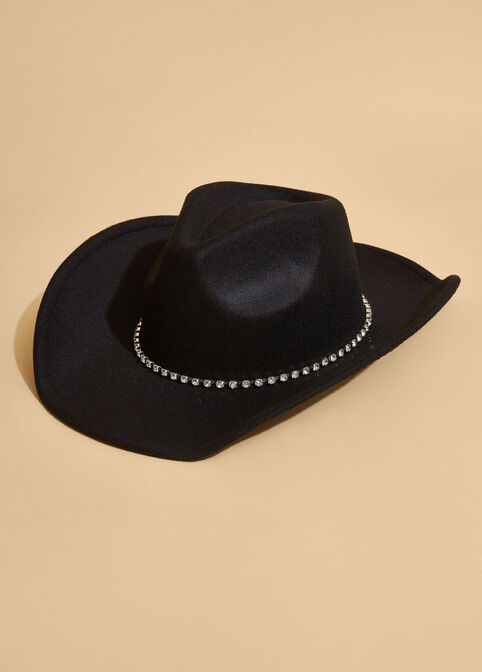 Crystal Felt Cowboy Hat, Black image number 2