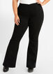 Pull On Seam Front Flare Pants, Black image number 0