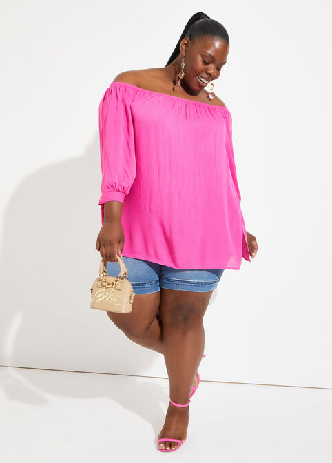 Plus Size Off The Shoulder Top Plus Size Summer Tops image number 0