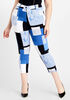 Printed Stretch Twill Ankle Pant, Blue image number 0