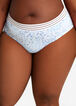 Sheer Stripe Waist Micro Brief Panty, Light Pastel Blue image number 1