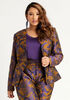 Floral Jacquard One Button Blazer, Sodalite image number 2