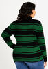 Stripe Rib Knit Turtleneck Sweater, EDEN image number 1