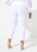 Pull On Power Twill Capris, White image number 1