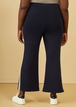 Two Tone Kick Flare Pants, Navy image number 1