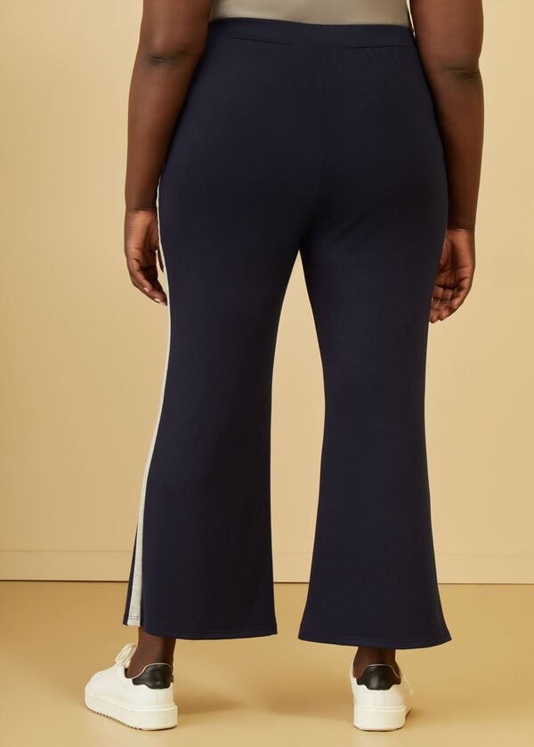 Two Tone Kick Flare Pants, Navy image number 1