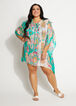 Dalin Abstract Sheer Swim Cover Up, Mint Green image number 0