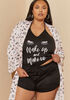 Cozy Couture Makeup Robe Set, Black image number 2