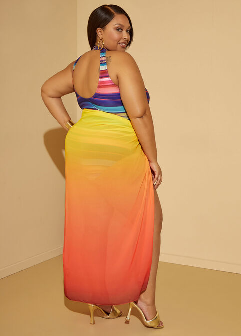 Just Cover Me Ombre Sarong, Orange image number 3