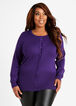 Plus Size Classic Crew Neck Button Front Lightweight Stretch Cardigan image number 0