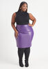 Faux Stretch Leather Skirt, Acai image number 2