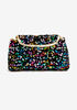 Bow Embellished Sequined Clutch, Multi image number 1