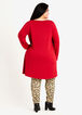 Stretch Knit Swing Tunic, Chili Pepper image number 1