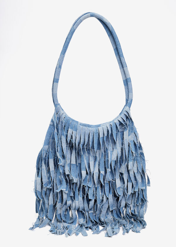 Trendy Fashion Handbags Denim Patchwork Shoulder Bag Denim Bag