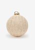 Straw Sphere Clutch, Natural image number 1