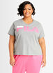 Plus Size FILA Curve Time Honored Tee Logo Cute Activewear Tops Sets image number 0