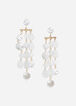Seashell Chandelier Drop Earrings, White image number 0