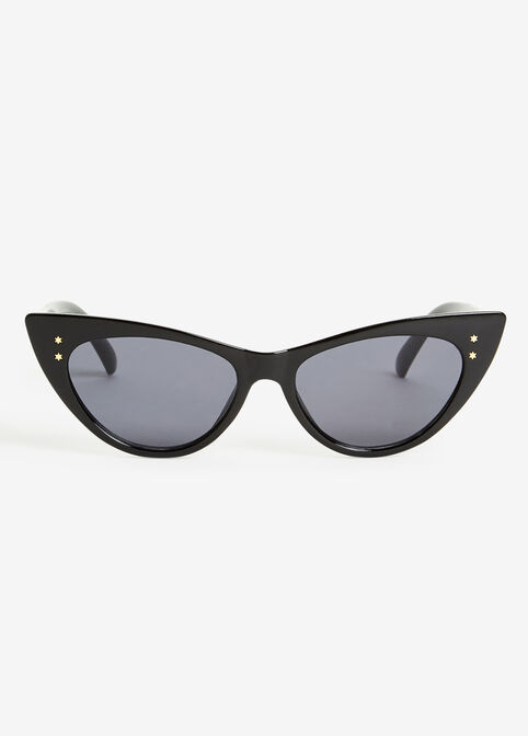 Rhinestone Cateye Sunglasses, Black image number 0