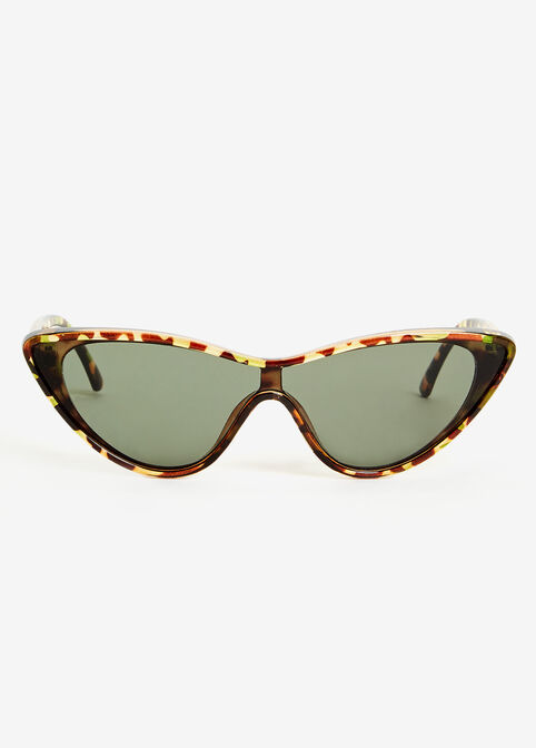 Camo Cateye Plastic Sunglasses, TORT image number 0