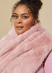 Faux Fur Satin Lined Shawl, Foxglove image number 1