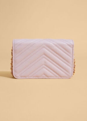 Bebe Rain Quilted Crossbody, LILAC image number 1