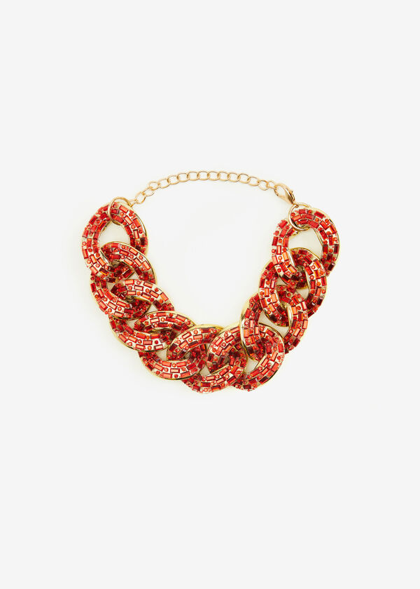 Gold Tone Chain Link Bracelet, Barbados Cherry image number 0