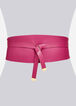 Pink Faux Leather Wrap Around Belt, Raspberry Radiance image number 0