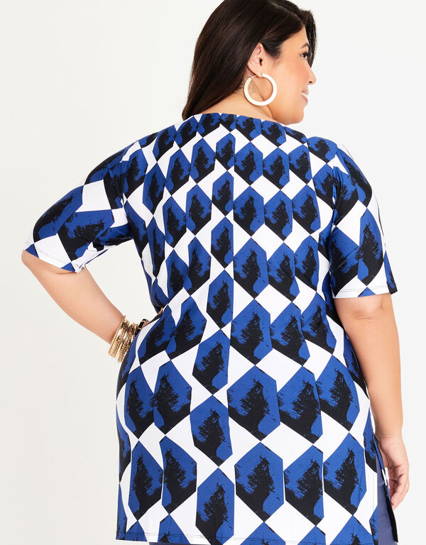 Chain Embellished Printed Tunic, Sodalite image number 1