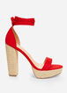Ankle Strap Medium Width Sandals, Red image number 2