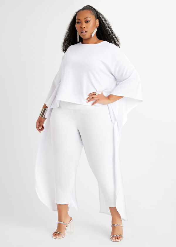 Drama Hi Low Cape Duster, White image number 0