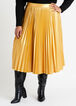 Pleated Metallic Gold Skirt, Gold image number 0