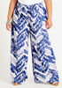 Abstract Print Wide Leg Pant, Sodalite image number 0