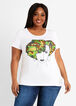 Camo Hair Woman Graphic Tee, White image number 0