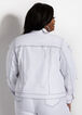 White Distressed Jean Jacket, White image number 1