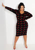 The Cherry Bodycon Dress, Black Combo image number 0
