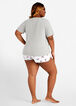 PJ Couture Rainbow Shorts Set, Grey image number 2