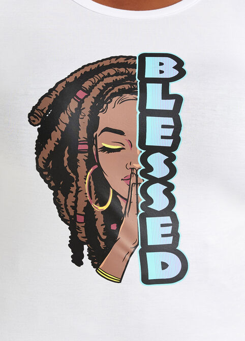Blessed Locs Beauty Graphic Tee, White image number 1