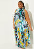 Pleated Paisley Satin Maxi Dress, Multi image number 2