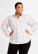 Boots Print Classic Button Up Top, White image number 0